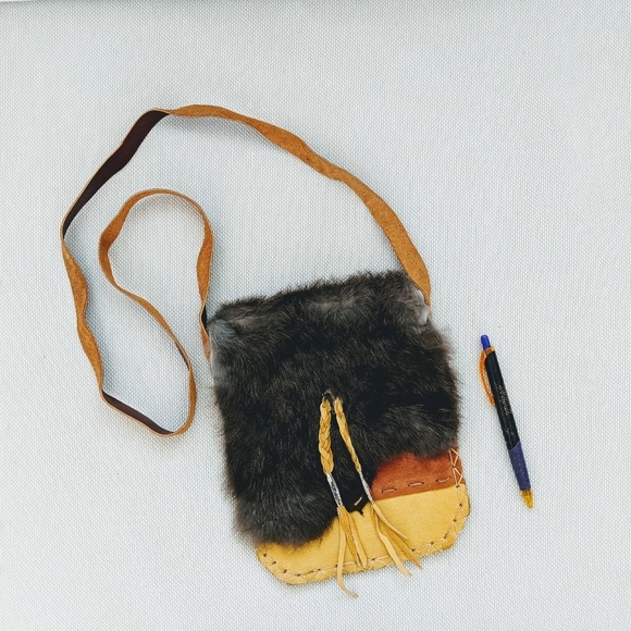 Handmade soft leather boho hippie handbag - Picture 6 of 6